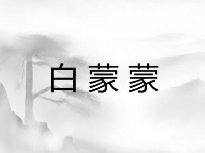 白蒙蒙 白蒙蒙