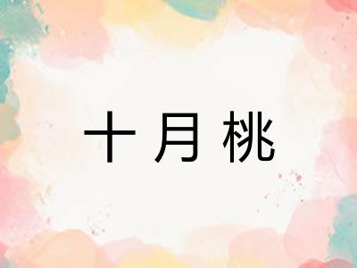 十月桃 十月桃