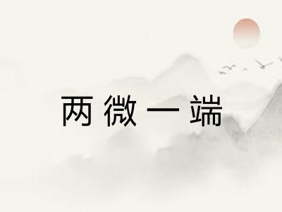 两微一端 两微一端