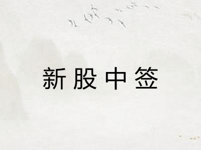 新股中签