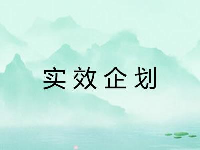 实效企划