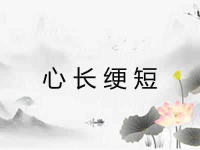 心长绠短