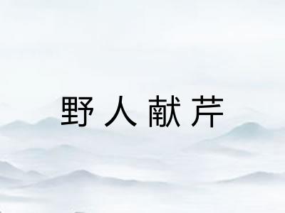 野人献芹