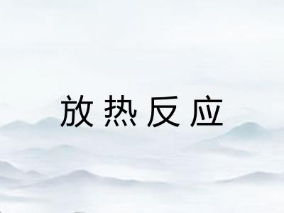 放热反应 放热反应