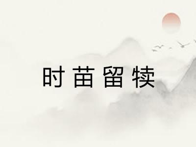 时苗留犊