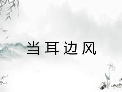 当耳边风
