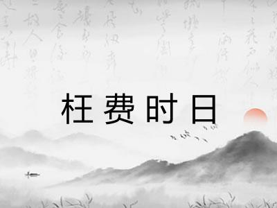 枉费时日