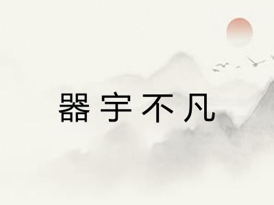 器宇不凡