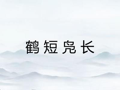 鹤短凫长