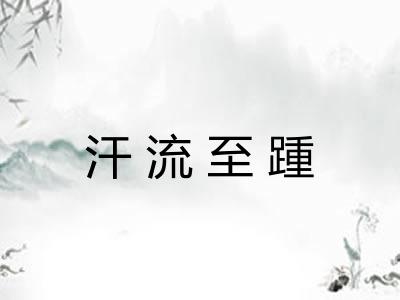 汗流至踵