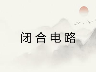 闭合电路 闭合电路