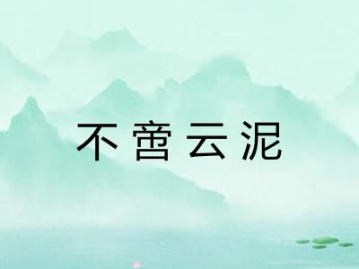 不啻云泥