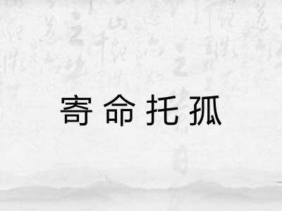 寄命托孤 寄命托孤