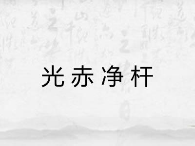 光赤净杆