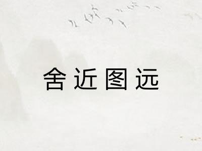 舍近图远