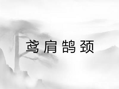 鸢肩鹄颈