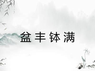 盆丰钵满 盆丰钵满