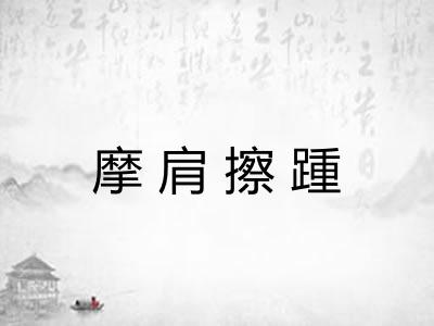 摩肩擦踵