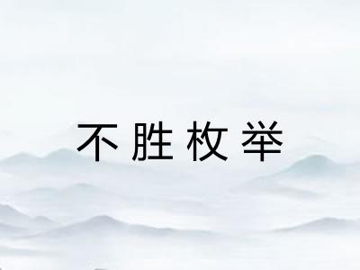 不胜枚举