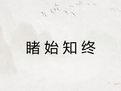 睹始知终 睹始知终