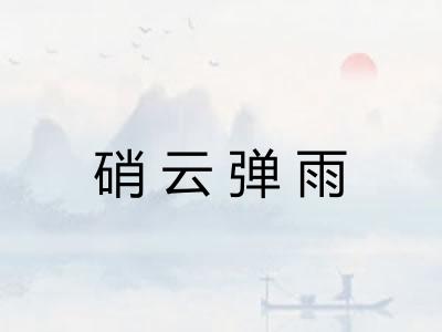 硝云弹雨 硝云弹雨