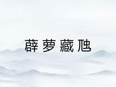 薜萝藏虺