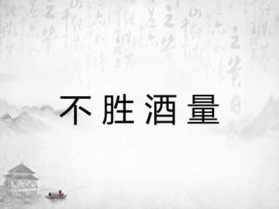 不胜酒量