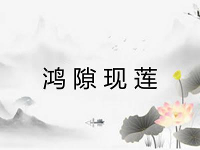 鸿隙现莲