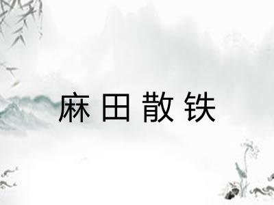 麻田散铁 麻田散铁