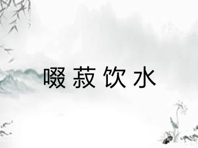 啜菽饮水 啜菽饮水