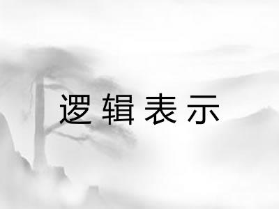 逻辑表示 逻辑表示