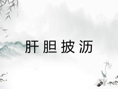 肝胆披沥