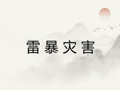 雷暴灾害 雷暴灾害