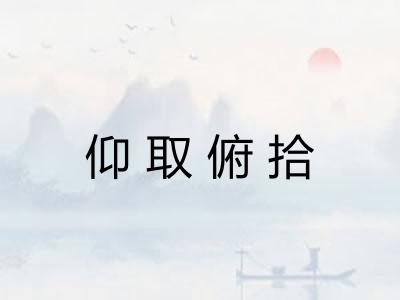 仰取俯拾