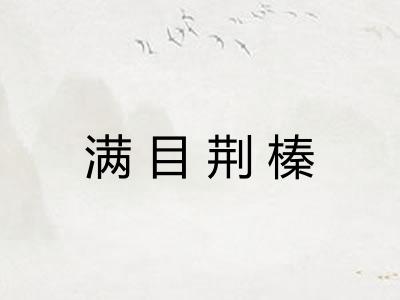 满目荆榛