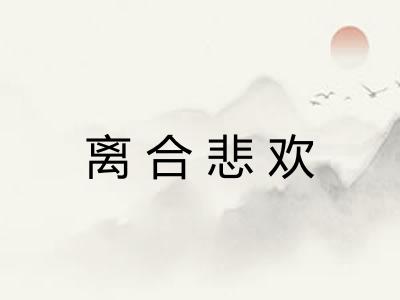 离合悲欢 离合悲欢