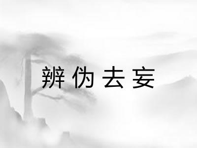 辨伪去妄