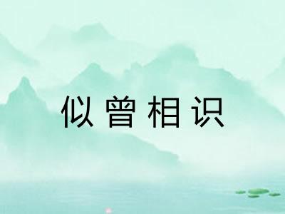 似曾相识 似曾相识