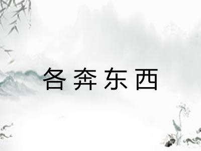 各奔东西