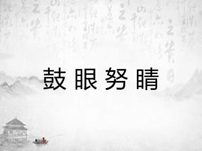 鼓眼努睛
