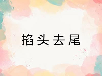 掐头去尾 掐头去尾