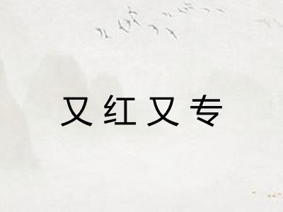又红又专
