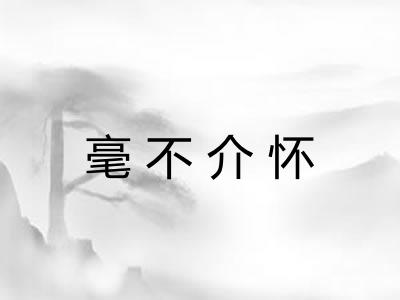 毫不介怀