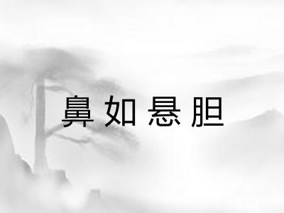 鼻如悬胆