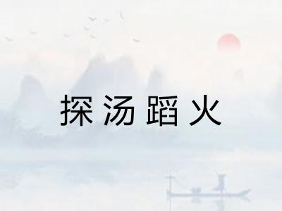探汤蹈火 探汤蹈火
