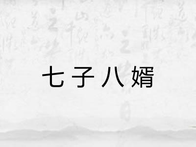 七子八婿 七子八婿