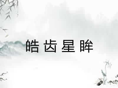 皓齿星眸