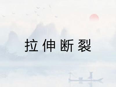拉伸断裂