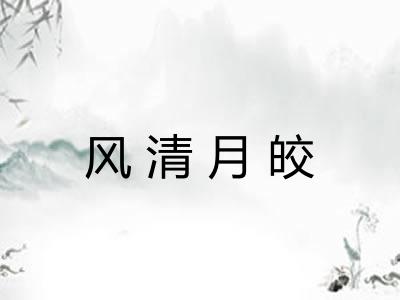 风清月皎