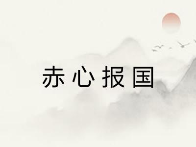 赤心报国